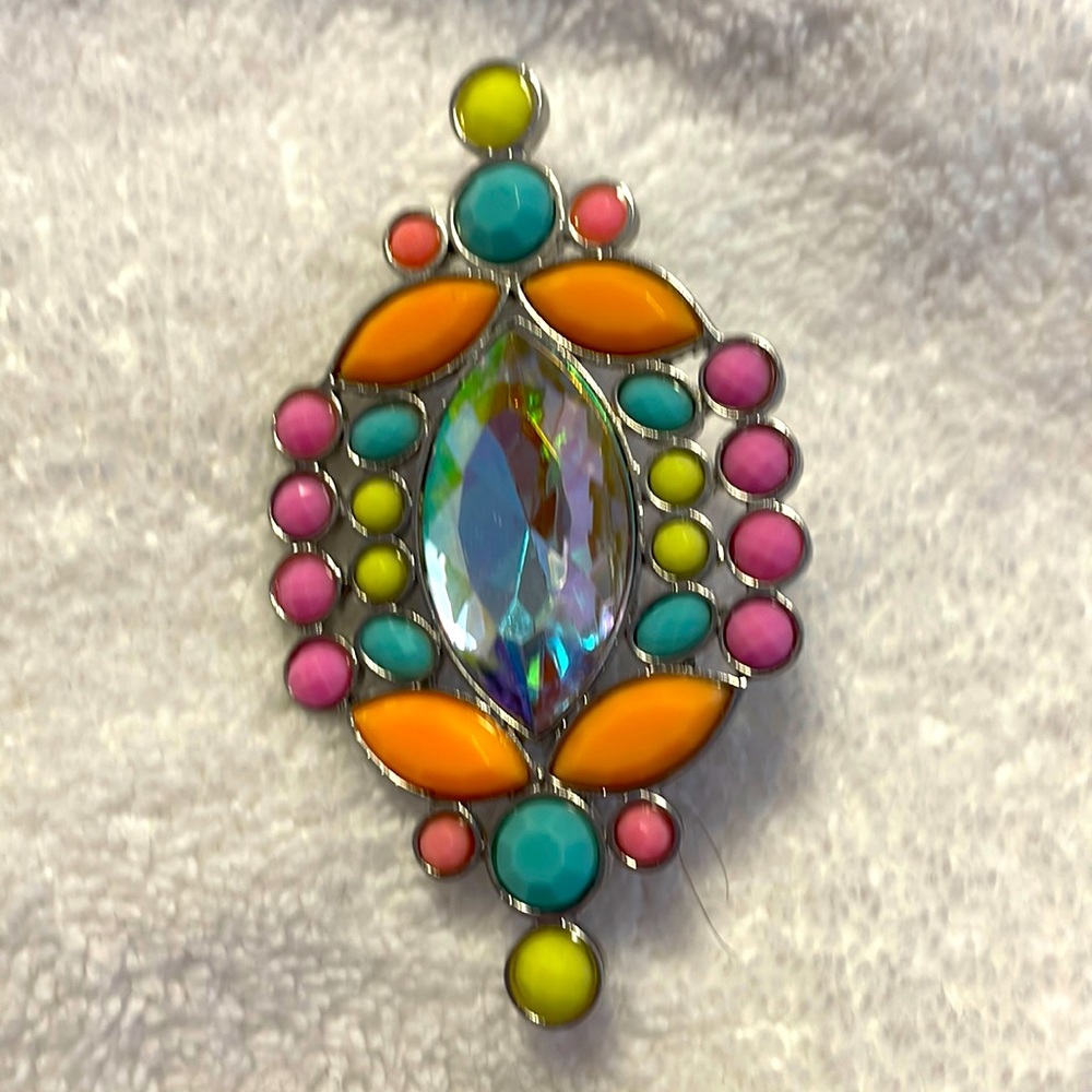 NWOT tie for scarves, shirts, bathing suit coverup etc. Multi coloured stones.